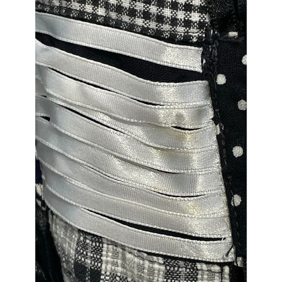 Vintage New Identity Vest Medium Black Patchwork Whimsygoth Punk Indie 80s - Picture 5 of 6